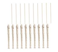 FUNOMOCYA Swan 8-Hole Soprano Recorder for Boys and Girls Beginner Wind Instrument Cleaning Rod 10-Piece Set for Students and Children Learning