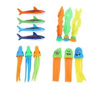 FUNOMOCYA Swimming Pool Diving for Water Fun Underwater Sinking Plastic Including Sharks Octopus Jellyfish Seaweed Portable and Lightweight for Indoor Outdoor Play and Diving Random Color