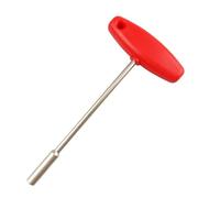 FUNOMOCYA T Shape Sleeve Spanner Wire Adjust Spoke Tool Hexagonal Hole 5.5mm Red Tool Steel Plastic Sturdy Handy in Tight Spots Professional Use