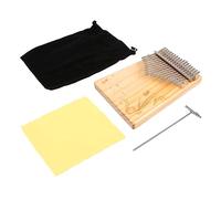 FUNOMOCYA Thumb Piano 17 Keys Portable Wooden Kalimba for Beginners Engraved Surface Stainless Steel Resonant Sound Present for Boys and Girls and Students