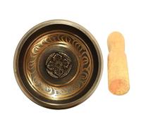 FUNOMOCYA Tibetan Singing Bowl Set 8.5cm Copper Meditation Bowl with Cross Mallet and Wooden Stick for Yoga Mindfulness and Sound Healing