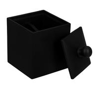 FUNOMOCYA Toothpick Holder Black Resin Storage Box with Lid Creative Style for Storing Small Essentials in Home and Store 4.41X3.11X3.11In