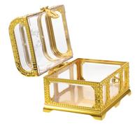 FUNOMOCYA Transparent Medium Pirate Treasure Chest Box for Party Treats and Wedding Candy Storage Abs Material Organizer and Gift Favor Container for Festive Home Decoration