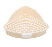 FUNOMOCYA Triangle Pet Toilet Training Tray for Small Animals Plastic White | Space-saving Corner Fit, Detachable Design, Home or Office Use, Suited to Ferret and Small Guinea Pigs
