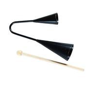 FUNOMOCYA Two Tone Bell Kids Instrument Double Speaker Bell Toy Wooden Stick Portable Samba Percussion for Toddlers