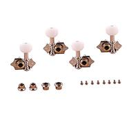 FUNOMOCYA Ukulele String Tuning Pegs 2l2r Ivory White Tuner Machine Heads Buttons Gc510 Guitar Parts Instrument Accessories for Folk and World Instruments