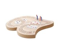 FUNOMOCYA Unique Number Shaped Cribbage Board Set for Two Players Innovative Design with Engaging Social Card Game for Family Gatherings and Friendly Competition