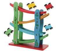 FUNOMOCYA Upgraded Wooden Track Glider for Smooth Glide Racing Plaything with Sturdy Frame Safe Non-toxic Material for Interaction and Educational Fun