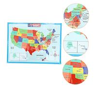 FUNOMOCYA Usa Map Poster for Preschool Education Wear Resistant and Sturdy Wall Hanging Geography Learning Chart for Classroom and Home Early Childhood Cognitive Development Display