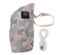 FUNOMOCYA USB Milk Warmer Pouch Portable Thermal Insulated Bag with Charging for Car and Travel Sandwich Structure Heat Preservation Fireproof Heating Core Convenient Feeding Warmer The Go