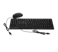 FUNOMOCYA USB to 104 and Use Combo Mouse Keyboard PC Wired for Keys and Built-in Number Pad, Quiet and Easy Compact Design for Office and Home Work