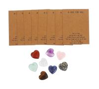 FUNOMOCYA Valentines DIY Card Kit with Heart Shape Crystal Stones Minimalist Exchange Holiday Cards Set Kraft Paper for Mom Birthday and Mothers Day Presents