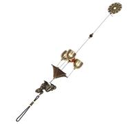 FUNOMOCYA Vintage Alloy Feng Shui Wind Chimes with Rustic Animal Bells, Chinese Coin Bell Decor for Outdoor Patio, Garden, and Home Blessing Ornament