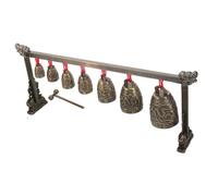 FUNOMOCYA Vintage Antique Chinese Bell Instrument Chime Crafted from Zinc Alloy with Single-layered Classic Bell Shape for Home and Office Decoration to Enhance Rhythm and Improve Hand-eye