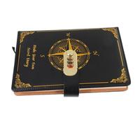 FUNOMOCYA Vintage Leather Journal with Lock Portable Notebook for Office and Student Use Secure Diary for Daily Planning Note Taking and Memo Recording Lightweight and Black Notepad