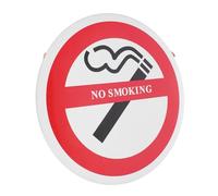 FUNOMOCYA Vintage Round Metal No Smoking Sign Wall-mountable Warning Plate for Indoor Use Eye-catching Design with Fine Craftsmanship Practical No-smoking Indicator for Shops Restaurants
