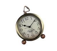 FUNOMOCYA Vintage Silent Analog Alarm Clock Retro Desktop Table Clock for Home Office Non-ticking Mute Movement Creative Old Style Decor with Accurate Display Number Style Design
