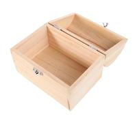 FUNOMOCYA Vintage Wood Box Arched Shape Wooden Storage Treasure Chest with Fine Craftsmanship, Beige Unfinished Wooden Box for Home Decor and DIY Projects Random Style