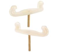 FUNOMOCYA Violin Shoulder Rest Feet Replacement Beige 2pcs for Silicone and Metal Bracket for Secure Support and Stability for 4/4 Violins Suitable for Professionals and Beginners