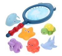 FUNOMOCYA Water Thermochromic Animal Bath Set for Plastic Fishing Net Smooth Rounded Edges Easy to Clean Promotes Imaginative Bath Play for Boys