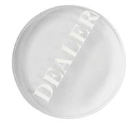 FUNOMOCYA Wear-resistant Crystal Poker Dealer Button Delicate Engraved Lettering Professional Grade Game Accessory for Holdem and Tournament Play