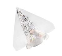 FUNOMOCYA Wedding Plush Gnome Doll Bride Faceless Plush Doll with Veil Romantic Nordic Bride Figurine Home Decor Wedding