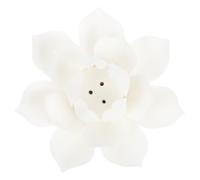 FUNOMOCYA White Ceramic Incense Holder Lotus Incense Base 3-holes Meditation Helper Stress Relief for Thanksgiving