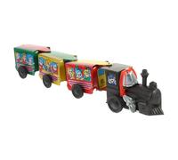 FUNOMOCYA Wind Up Train with Three Carriages for Early Learning Interactive Clockwork with Rolling Wheels Retro Decorative Ornament for Home Office Bar Display