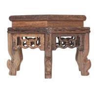 FUNOMOCYA Wood Base Hexagonal Wooden Plinth Vase Stand Made of Wood Stable Supporting Points for Flowerpot and Statue Craft for Living Room Decor
