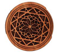 FUNOMOCYA Wood Guitar Soundhole Covers round Feedback Block Easy to Store Creative Carved Pattern Beautiful Hollow Design Guitar Accessories