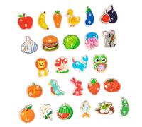 FUNOMOCYA Wooden Alphabet Puzzle for Animal Fruit Shape Sorting Educational Preschool Learning Game for Cognitive Development and Family Interaction