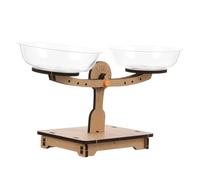 FUNOMOCYA Wooden Balance Scale for Educational Math Game Smooth Surface Safe Material Cognitive Development Counting and Weighing Learning Tool