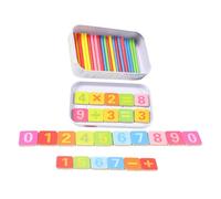FUNOMOCYA Wooden Counting and Arithmetic Rods Educational Math for Smooth Craftsmanship Bright Colors for Early Learning and Mental Arithmetic Development Montessori Math Teaching Aids