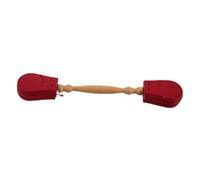 FUNOMOCYA Wooden Double-headed Castanets Hand Percussion Instrument for Kids Music Education Rhythm Toy Children’s Wooden Musical Instrument Set in Rosewood Color Suitable for Beginners