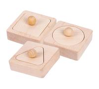 FUNOMOCYA Wooden Educational Shape Matching for Geometrical Sorting Blocks Montessori Puzzle for Hand-eye Coordination Cognitive Development and Early Learning Skills