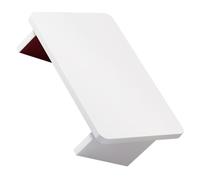 FUNOMOCYA Wooden Foot Stool Under Desk Ergonomic Foot Rest with Bevel Design for Comfortable Sitting Posture Multi-Functional Step Tool for Office and Home Warm White Natural Texture