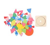 FUNOMOCYA Wooden Fraction Number Trays Math Counting Cognition for Early Learning Educational Tools for Boys and School Use