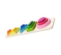 FUNOMOCYA Wooden Geometric Shape Matching Puzzle Educational for Early Learning Development Enhances Logical Thinking Fine Motor Skills and Color Recognition