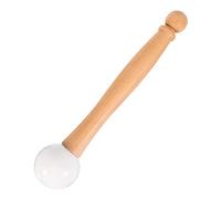 FUNOMOCYA Wooden Handle Singing Bowl Mallet Rubber Head Lightweight Strong and Flexible Music Therapy Stick for Playing Sound Bowl and Percussion Instruments in Meditation