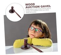 FUNOMOCYA Wooden Judge Gavel with Sound Block Compact Auction Hammer for Lawyers and Courtroom Use Smooth Finish Portable and Design for Judges and Auctioneers