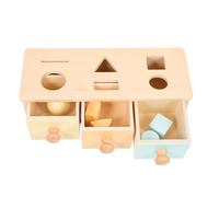 FUNOMOCYA Wooden Montessori Educational Drawer Box for Interactive Shape Sorting Object Permanence Plaything to Develop Motor Skills and Abilities Suitable for Early