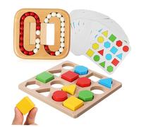 FUNOMOCYA Wooden Puzzle for Seniors Cognitive Brain Teaser Games with Labyrinth Maze and Rotating Beads Activity Board for Elderly Memory Training and Social Interaction