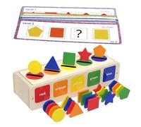 FUNOMOCYA Wooden Shape Sorting Box Educational for Fine Motor Skills Development Preschool Learning Tool for Hand-eye Coordination and Logical Thinking Montessori Style Gift for Months