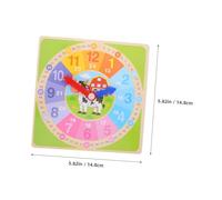 FUNOMOCYA Wooden Teaching Clock for Multicolor Learning Cognition Educational Tool Safe Smooth Edges Interactive Learning Aid
