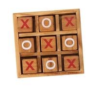 FUNOMOCYA Wooden Tictactoe Board Game for Family Educational Strategy for Ages Intelligence Game to Develop Problem-solving Skills and Encourage Social Interaction