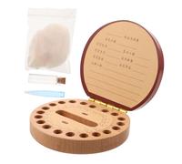 FUNOMOCYA Wooden Tooth Keepsake Box with Zodiac Pig Design Lost Tooth Holder for Boys and Newborn Keepsake Storage Container Gift