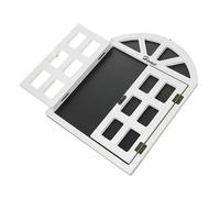 FUNOMOCYA Wooden Window Chalkboard Hanging Decor for Message and Menu Vintage Style for Bars Pubs Restaurants and Home Use Erasable Easy Clean