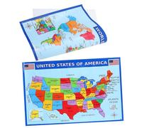 FUNOMOCYA World Map Poster Engaging Geography for Classroom Home Lightweight Easy to Erase Design for Students Geography Enthusiasts