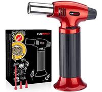 FunOwlet Butane Torch Lighter, Refillable Kitchen Blow Lighters, Culinary Cooking Torches with Safety Lock and Adjustable Flame for Desserts, Creme Brulee, BBQ, and Baking - Butane Gas Not Included