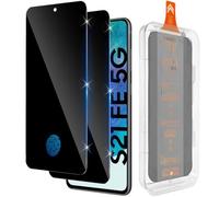 Funrae 2 x for Samsung Galaxy S21 FE 5G for tempered glass privacy screen | [Car Installation] 0 dust and bubbles, 9H hardness, shatterproof, scratch-resistant privacy glass, privacy film